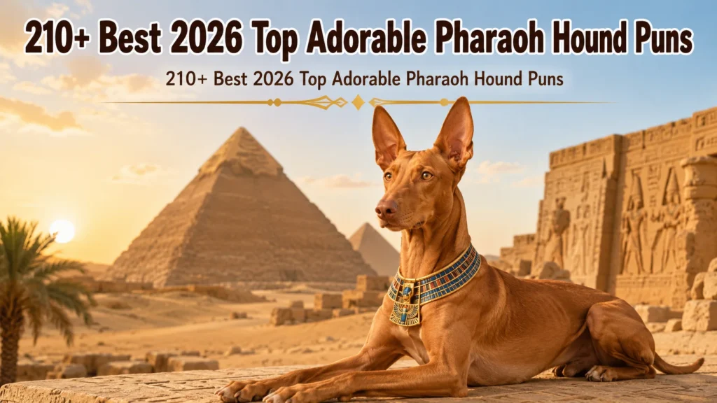 Adorable Pharaoh Hound Puns