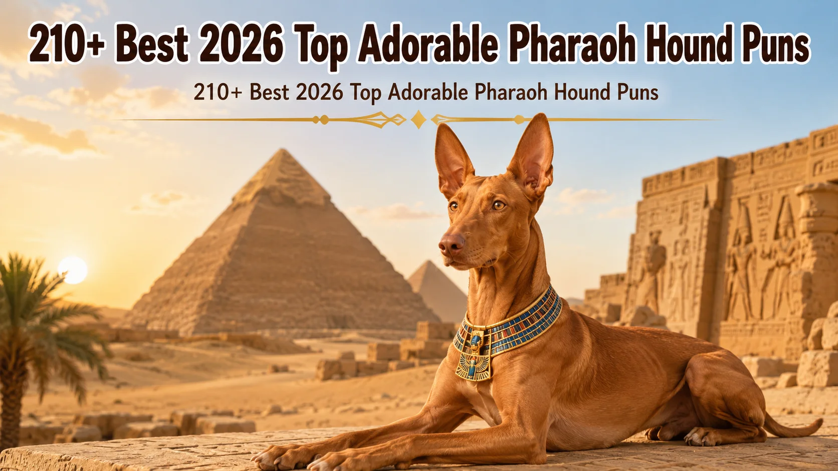 Adorable Pharaoh Hound Puns