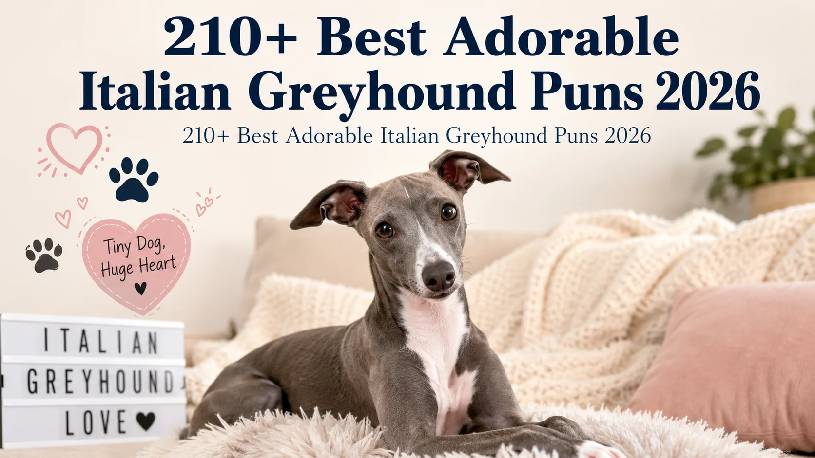 Best Adorable Italian Greyhound Puns