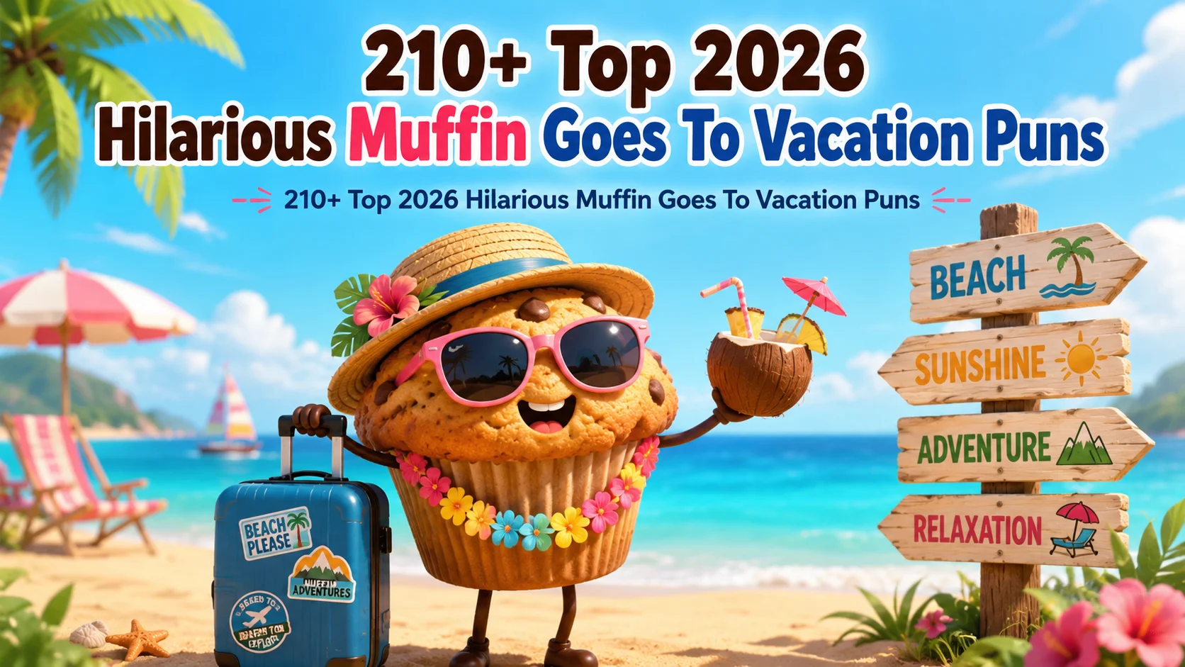 Hilarious Muffin Goes To Vacation Puns