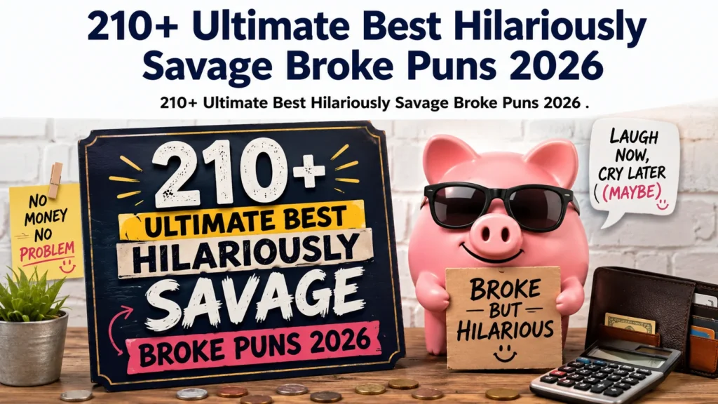 Ultimate Best Hilariously Savage Broke Puns